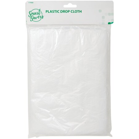 Smart Savers Plastic 9 Ft. x 12 Ft. 0.01mm Drop Cloth 777926